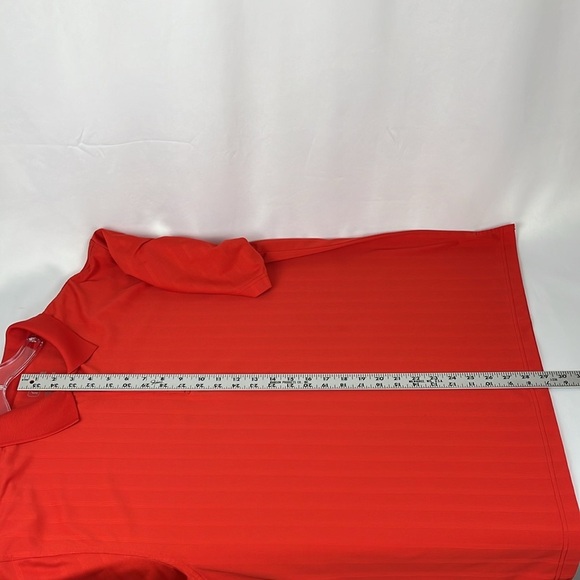 Men’s PGA Tour Golf Polo Vertical Striped Shirt XL Red - Picture 6 of 13